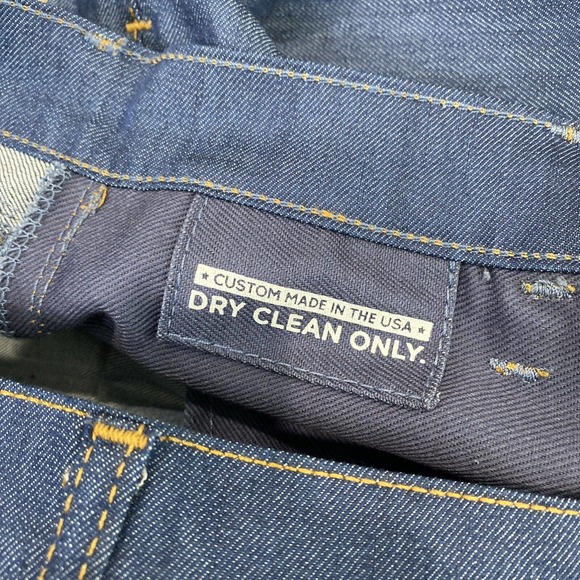 Blue Delta Jeans Women’s 28x27 Blue Stretch Handmade Custom RAW Denim USA $450 - Picture 6 of 10